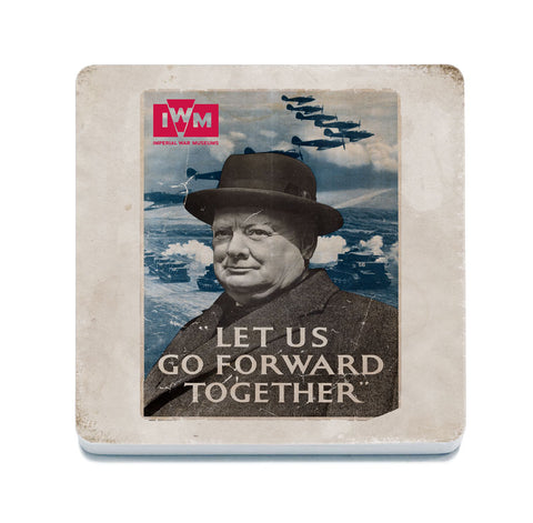 Winston Churchill let us go forward together fridge magnet
