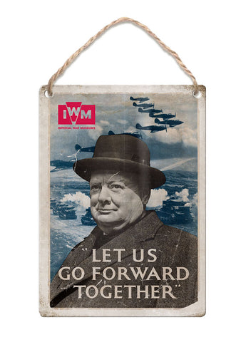 Winston Churchill let us go forward together coaster