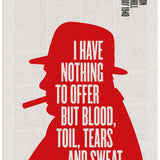 Winston Churchill Blood Toil Tears and sweat metal sign