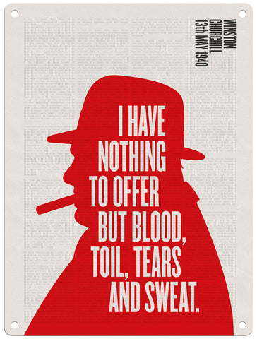 Winston Churchill Blood Toil Tears and sweat coaster