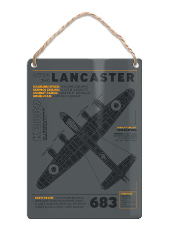 Lancaster Bomber -technical fridge magnet