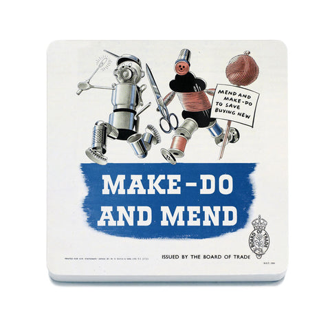 Make do and mend fridge magnet