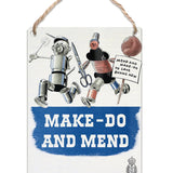 Make do and mend metal dangler