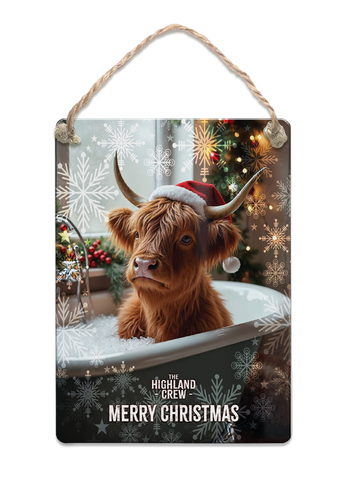 HIGHLAND CREW - Christmas Cow In Bath