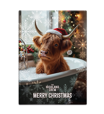 HIGHLAND CREW - Christmas Cow In Bath