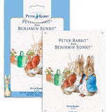 Peter Rabbit and Benjamin Bunny cuddling