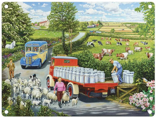 Trevor Mitchel Country Bus Route Metal Sign