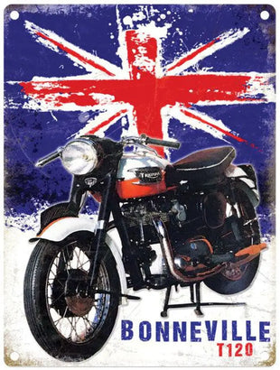 Triumph Bonnevill T120 metal sign