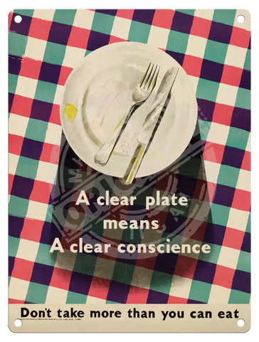 Clear Plate Metal Signs