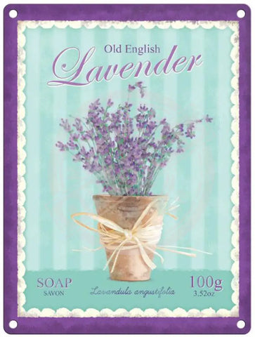 English Lavender in Pot metal sign
