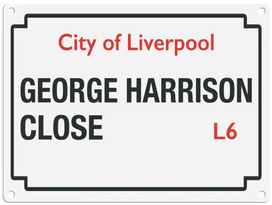 George Harrison Close Metal Signs