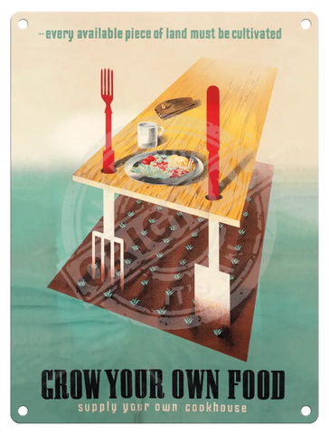 Grow Your Own Food Supply Cookhouse Metal Signs