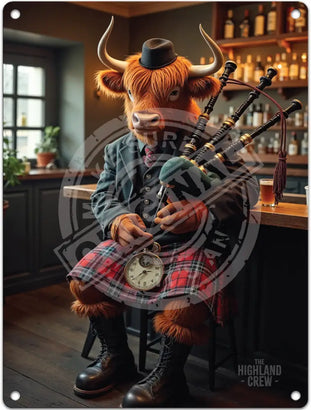 Highland Crew - Bagpipes Metal Signs