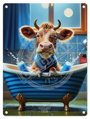 HIGHLAND CREW - DAIRY COW - In Bath Metal Signs