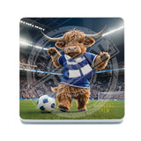 HIGHLAND CREW Football Blue White Scarf Melamine Coaster Metal Signs