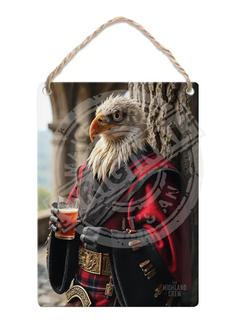 HIGHLAND CREW - Golden Eagle White Fridge Magnet Metal Signs