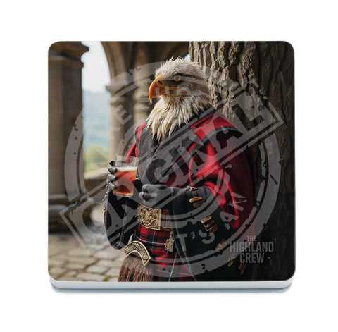 HIGHLAND CREW - Golden Eagle White Fridge Magnet Metal Signs