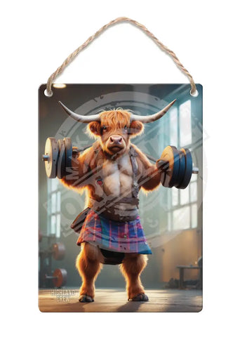 HIGHLAND CREW - In Gym Fridge Magnet Metal Signs