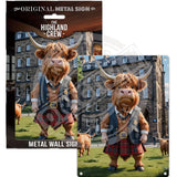 HIGHLAND CREW - Kilt Mini Metal Sign 15cm x 20cm Metal Signs