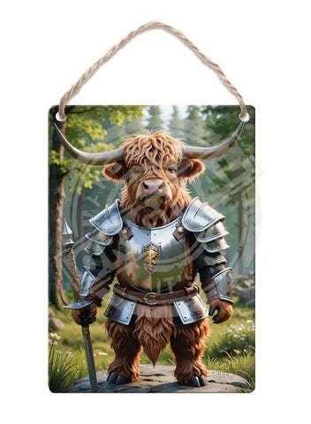 HIGHLAND CREW - Knight Fridge Magnet Metal Signs