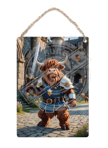 HIGHLAND CREW - Knight Fridge Magnet Metal Signs