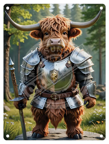 HIGHLAND CREW - Knight Fridge Magnet Metal Signs