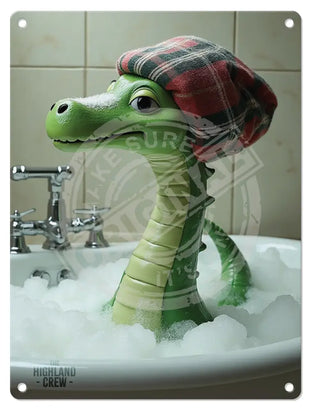 HIGHLAND CREW - LOCH NESS - Nessie Bathtime Metal Signs