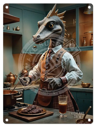 HIGHLAND CREW - LOCH NESS - Nessie Cooking Metal Signs