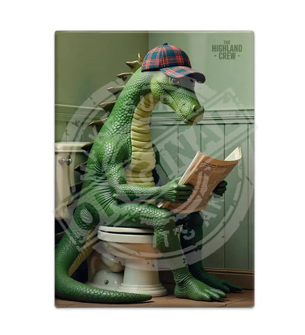 HIGHLAND CREW - LOCH NESS - Nessie Toilet Fridge Magnet Metal Signs