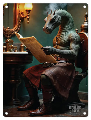 HIGHLAND CREW - LOCH NESS - Nessie Toilet Kilt Metal Signs