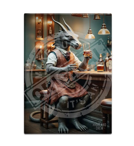 HIGHLAND CREW - LOCH NESS - Nessie Whisky Bar Fridge Magnet Metal Signs