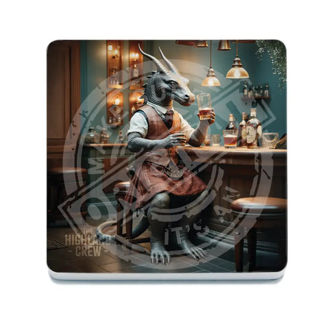 HIGHLAND CREW - LOCH NESS - Nessie Whisky Bar Fridge Magnet Metal Signs