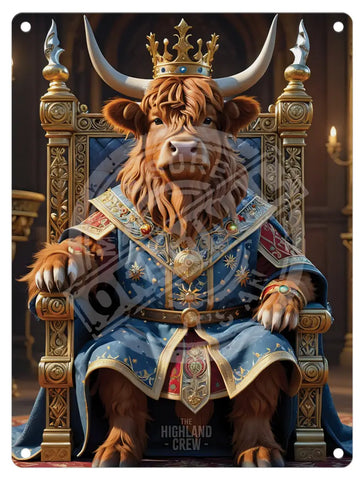 HIGHLAND CREW - On Throne Fridge Magnet Metal Signs