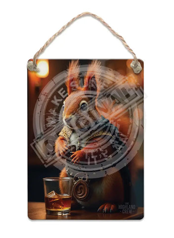 HIGHLAND CREW - Squirrel Fridge Magnet Metal Signs