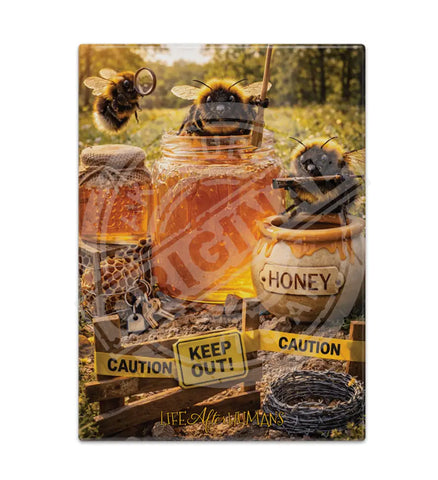 LIFE AFTER HUMANS - Bees Honey Fridge Magnet Metal Signs