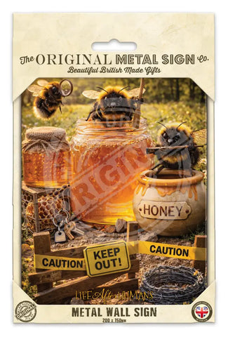 LIFE AFTER HUMANS - Bees Honey Fridge Magnet Metal Signs