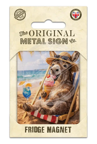LIFE AFTER HUMANS - Donkey Fridge Magnet Metal Signs