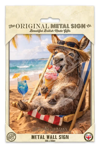 LIFE AFTER HUMANS - Donkey Fridge Magnet Metal Signs