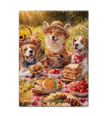 LIFE AFTER HUMANS - Fox Beagles Fridge Magnet Metal Signs