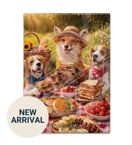 LIFE AFTER HUMANS - Fox Beagles Fridge Magnet Metal Signs