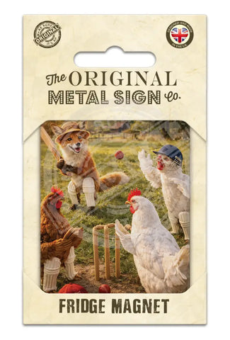 LIFE AFTER HUMANS - Fox Chickens Fridge Magnet Metal Signs