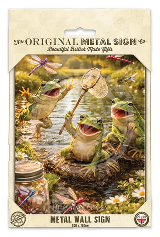 LIFE AFTER HUMANS - Frogs Dragonflies Fridge Magnet Metal Signs