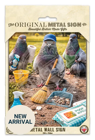 LIFE AFTER HUMANS - Pigeons Fridge Magnet Metal Signs