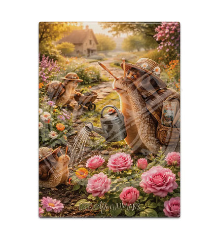 LIFE AFTER HUMANS - Snails Fridge Magnet Metal Signs