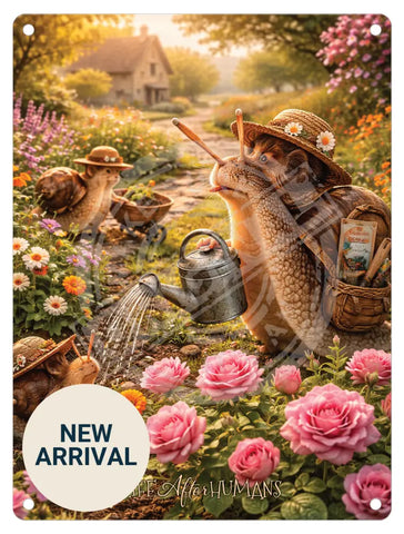 LIFE AFTER HUMANS - Snails Fridge Magnet Metal Signs