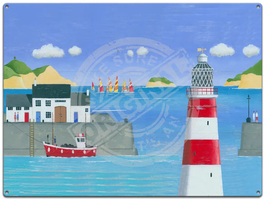 Lighthouse Harbour - Martin Wiscombe Metal Signs