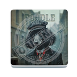 PEAKY PAWS CLUB - Black Poodle Melamine Coaster Metal Signs
