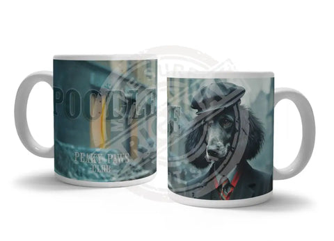 PEAKY PAWS CLUB - Black Poodle Fridge Magnet Metal Signs