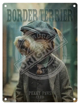 Peaky Paws Club - Border Terrier No.2 Metal Signs