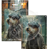 PEAKY PAWS CLUB - Border Terrier No.2 Mini Metal Sign 15cm x 20cm Metal Signs